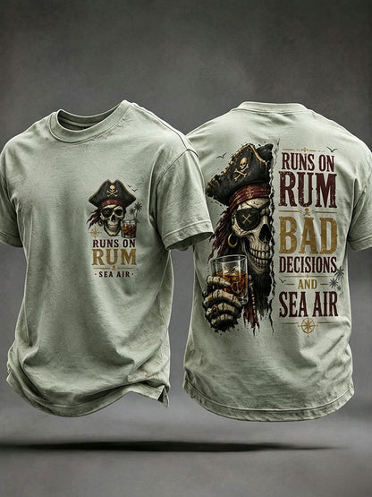 Camisetas Hombre 'Runs On Rum, Bad Decisions, And Sea Air'