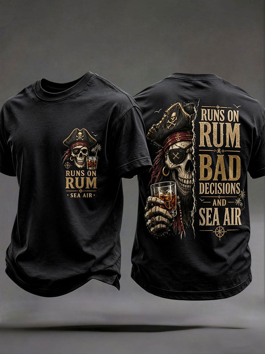 Camisetas Hombre 'Runs On Rum, Bad Decisions, And Sea Air'