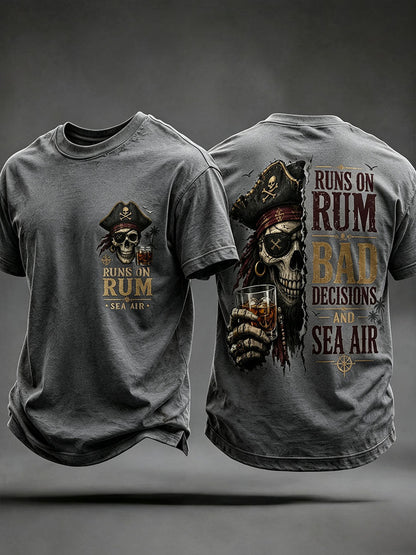 Camisetas Hombre 'Runs On Rum, Bad Decisions, And Sea Air'