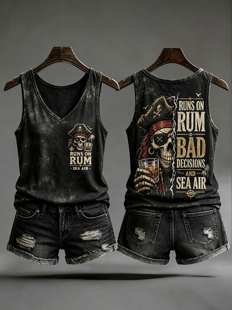 Chalecos de mujer 'Runs On Rum, Bad Decisions, And Sea Air'