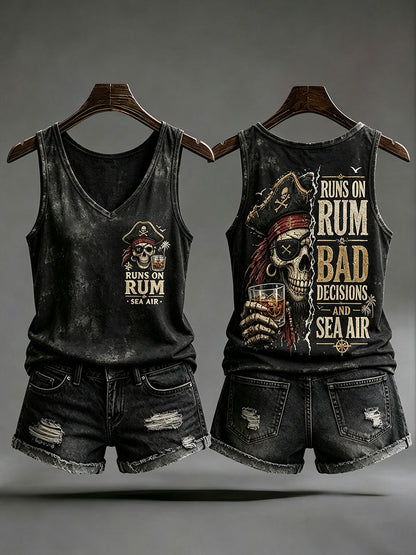 Chalecos de mujer 'Runs On Rum, Bad Decisions, And Sea Air'