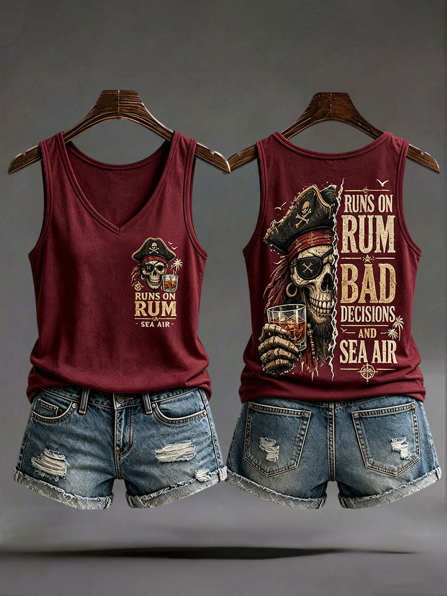 Chalecos de mujer 'Runs On Rum, Bad Decisions, And Sea Air'