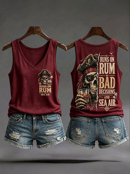 Chalecos de mujer 'Runs On Rum, Bad Decisions, And Sea Air'