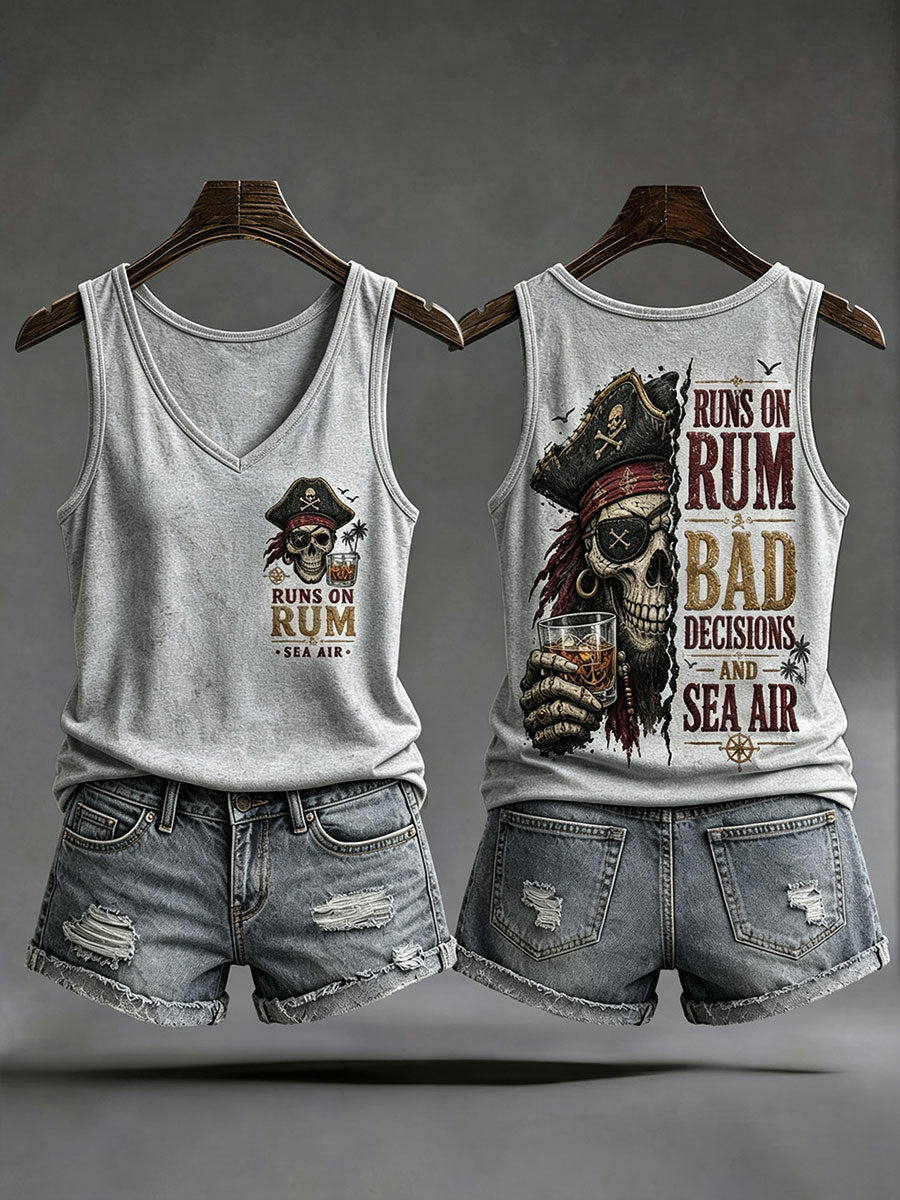 Chalecos de mujer 'Runs On Rum, Bad Decisions, And Sea Air'