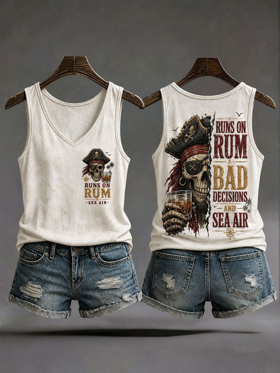 Chalecos de mujer 'Runs On Rum, Bad Decisions, And Sea Air'