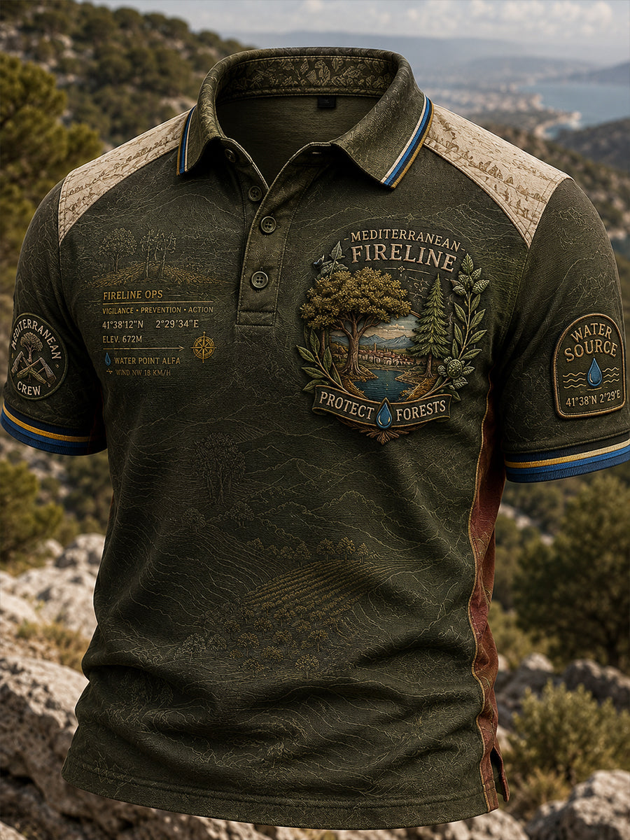Camisa de manga corta European Wildfire para hombre