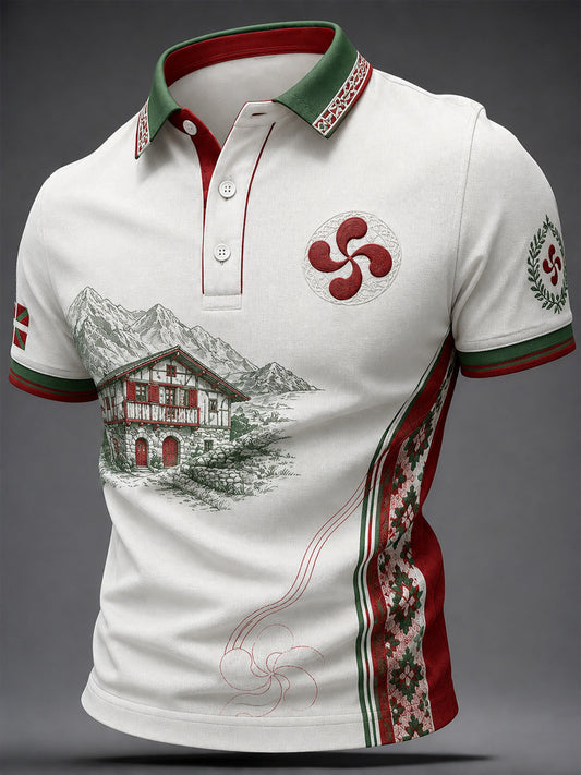Camiseta informal con estampado del País Vasco para hombre