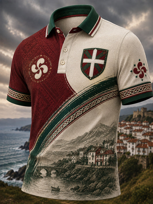 Top Casual de Hombre País Vasco Estampado