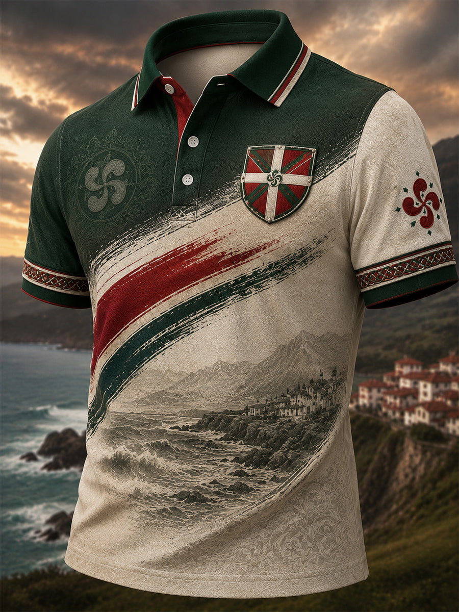 Camiseta informal con estampado del País Vasco para hombre