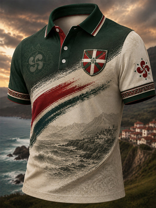 Camiseta informal con estampado del País Vasco para hombre