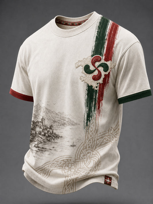 Camiseta estampada vasca para hombre