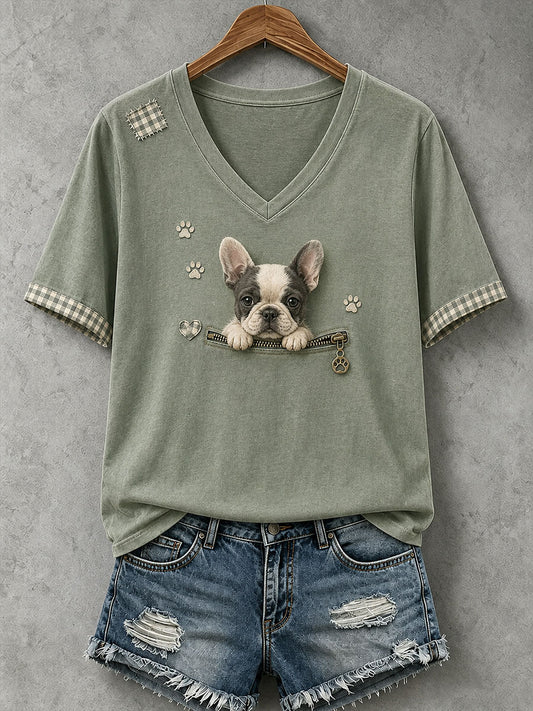 Camiseta Bulldog francés encantador de las mujeres