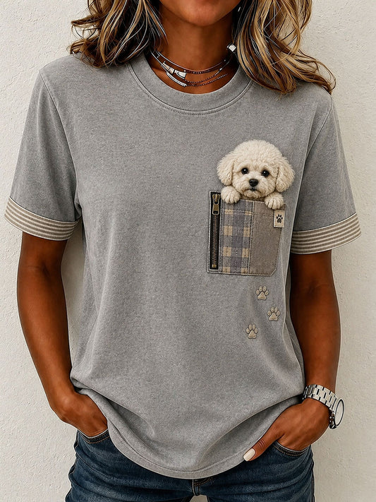 Camiseta Lovely Poodle para mujer