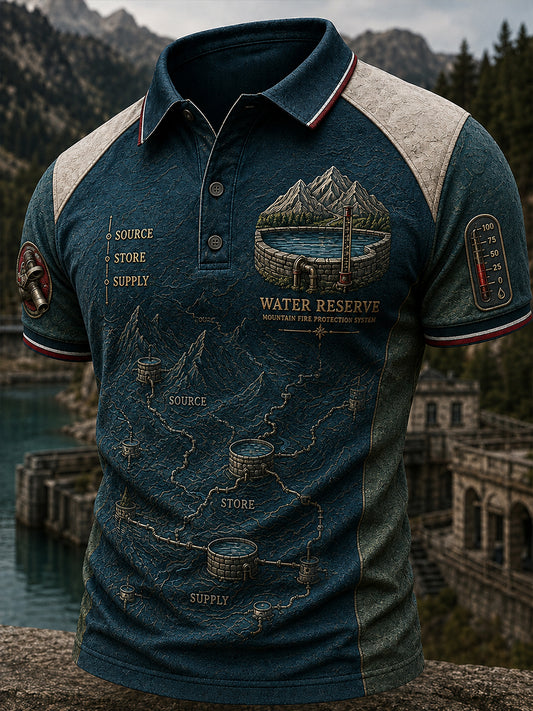Camiseta de manga corta para hombre con diseño de incendios forestales en Europa