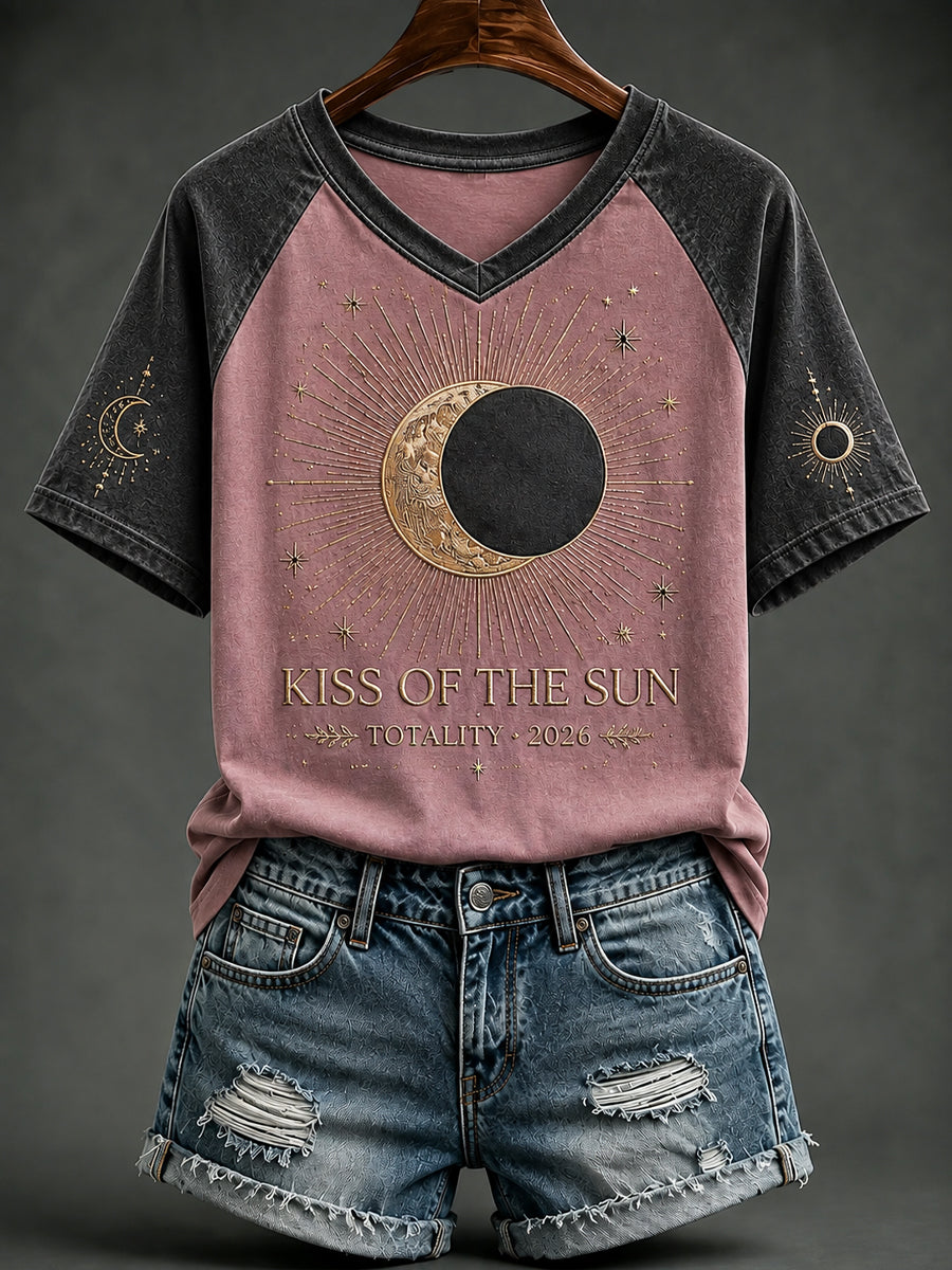 Kiss of the Sun Camiseta Eclipse para mujer