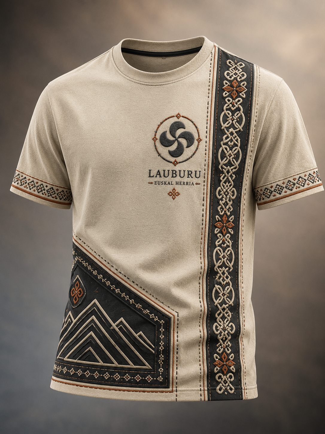 Camiseta vasca de manga corta para hombre