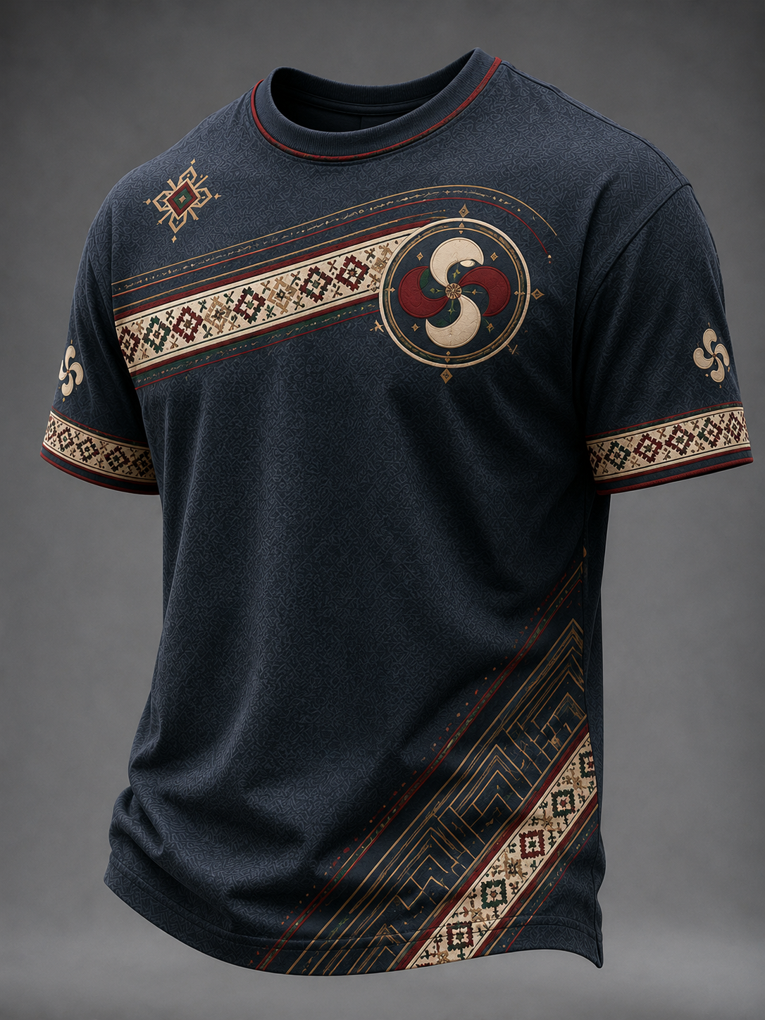 Camiseta vasca de manga corta para hombre