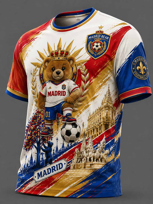 Camiseta retro de fútbol para hombre con estampado conmemorativo