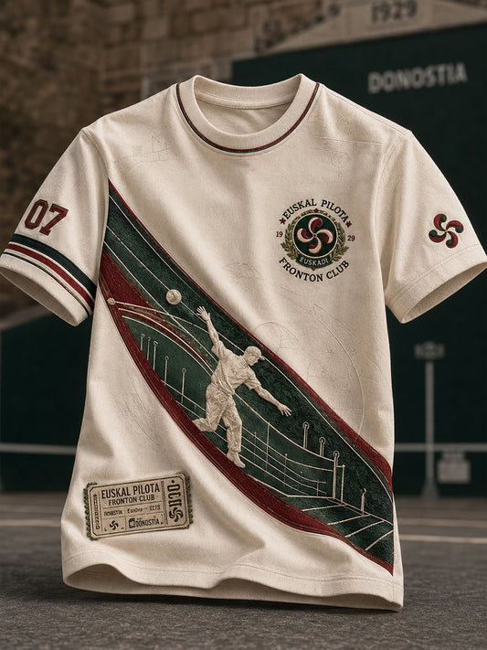 Camiseta de manga corta para hombre, País Vasco, España