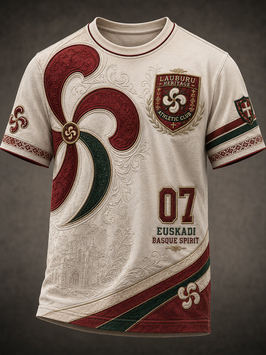 Camiseta de manga corta para hombre, País Vasco, España