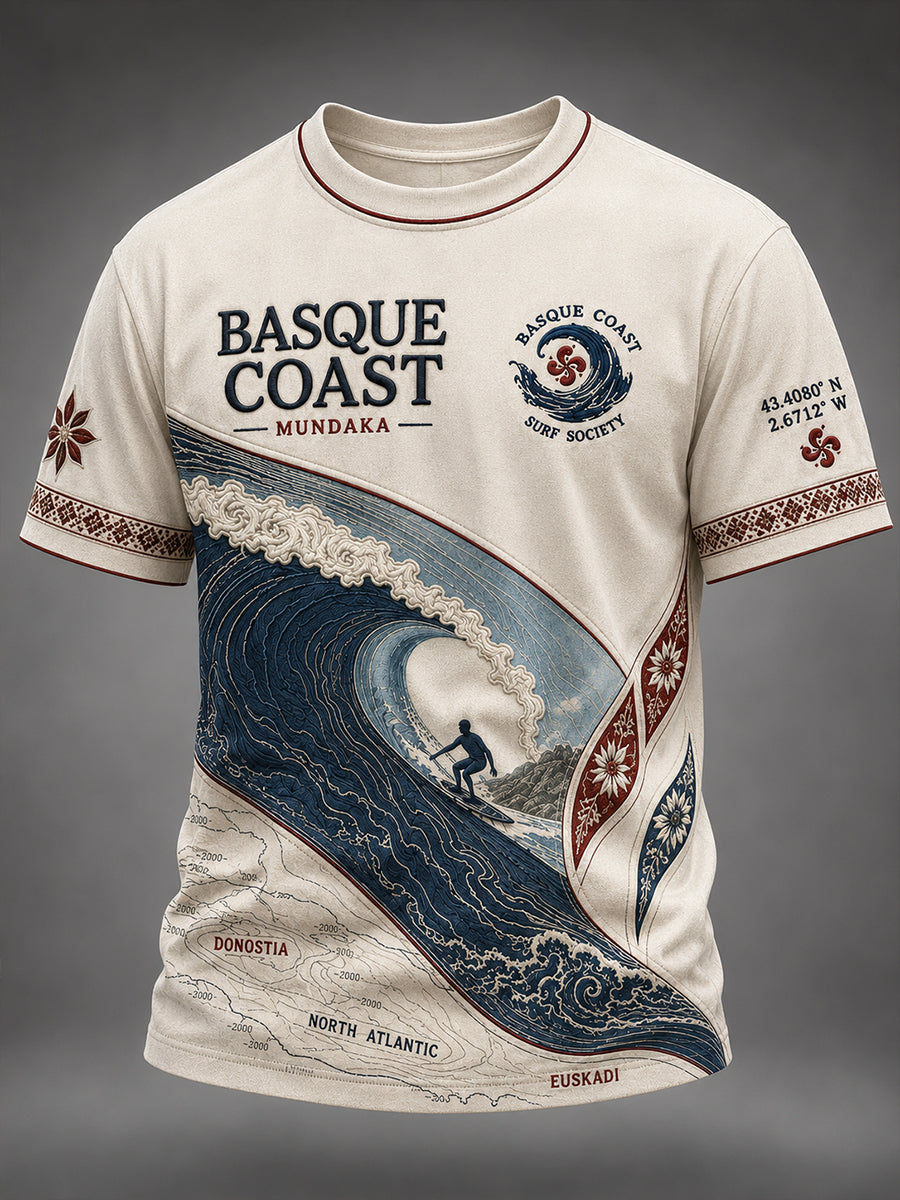 Camiseta de manga corta para hombre, País Vasco, España