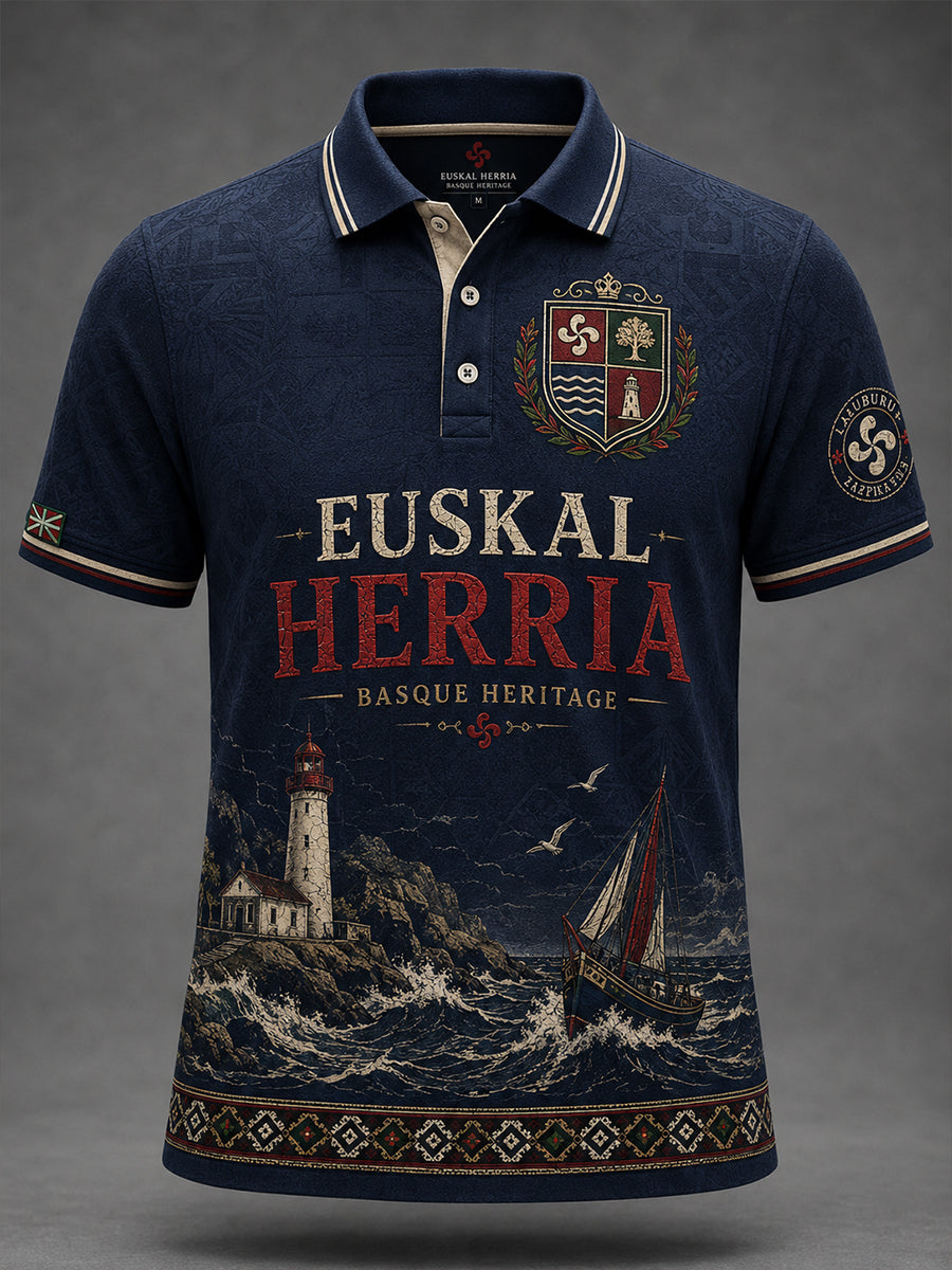 Camiseta de manga corta para hombre, País Vasco, España