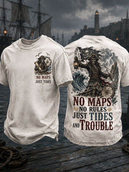 Tops de hombre "NO MAPS NO RULES JUST TIDES AND TROUBLE"