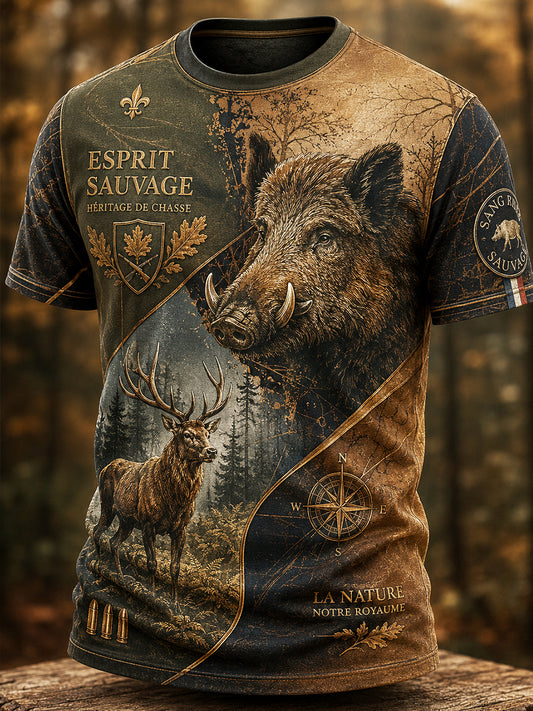 Camiseta de manga corta French Hunting Season para hombre