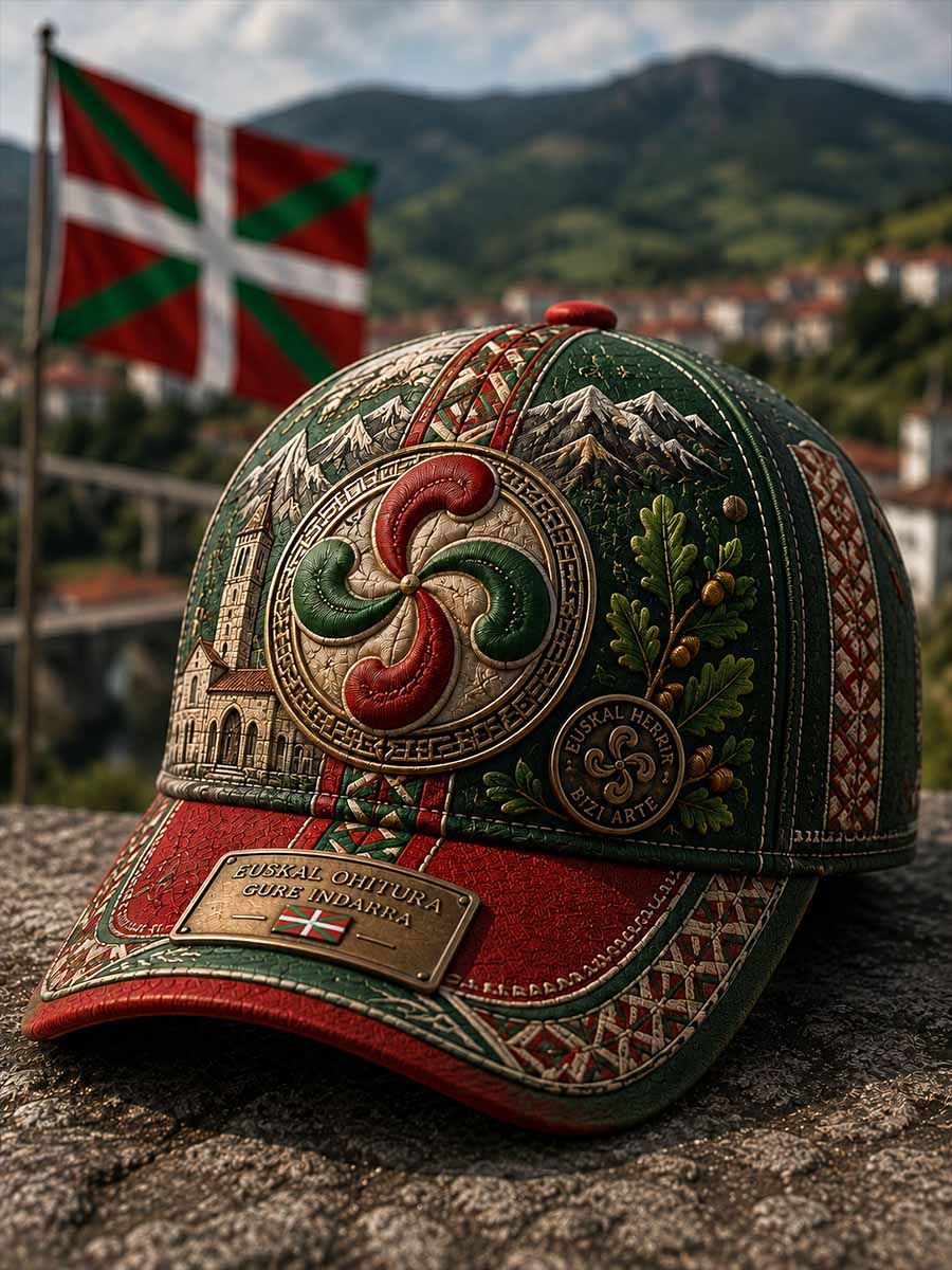 Unisex Vasco Patrón tradicional Impresión Sombrero