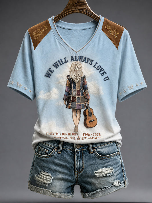 Camiseta estampada para mujer con diseño de amante de la música country y leyenda «Reina del country»
