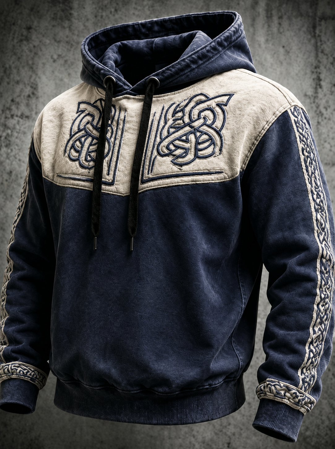 Hombres Oversized Drop-Shoulder Hoodie con bolsillos