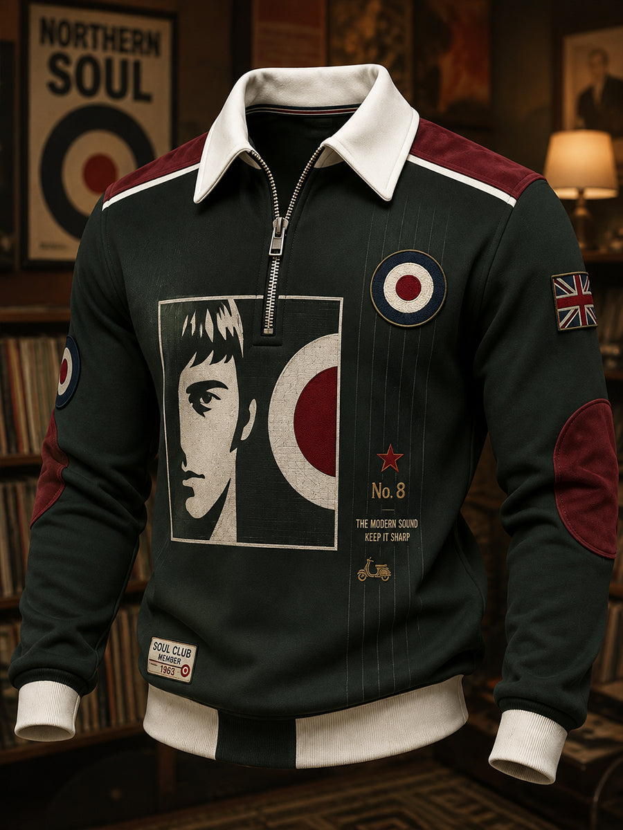 Camiseta de manga larga para hombre con diseño de Paul Weller y la cultura mod británica