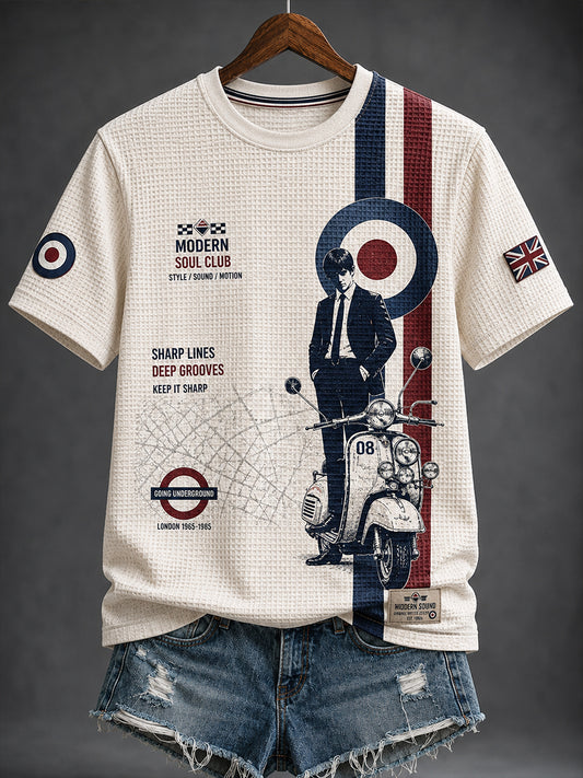 Camiseta de manga corta para mujer con diseño de Paul Weller y la cultura mod británica