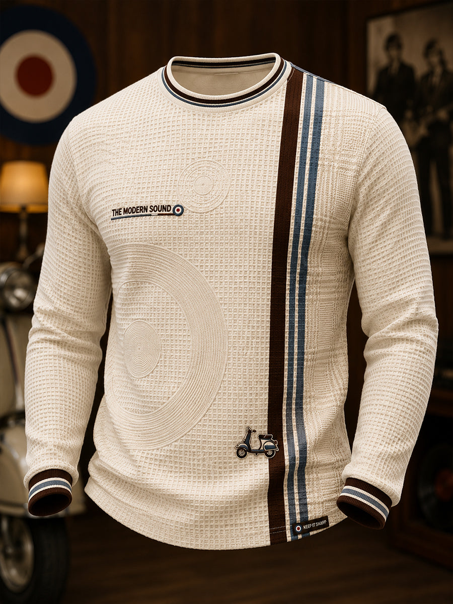 Camiseta de manga larga para hombre Paul Weller y British Mod Culture Waffle
