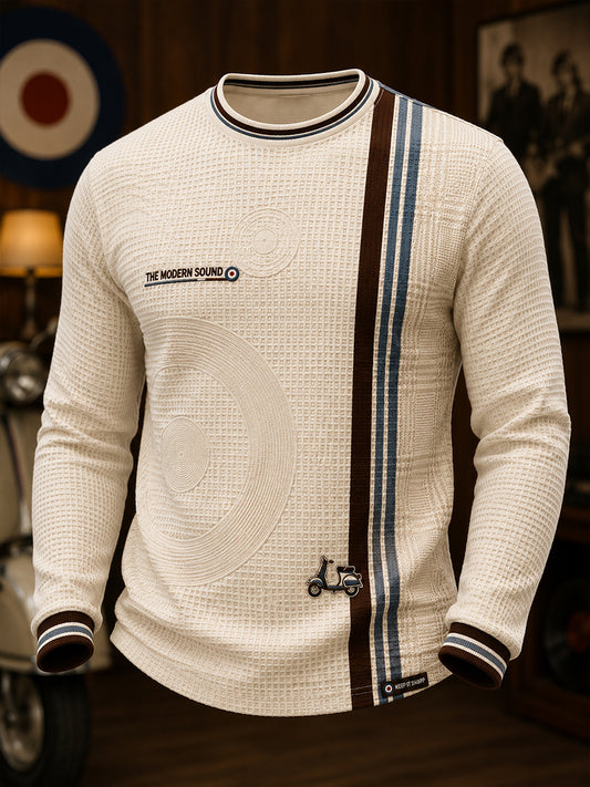Camiseta de manga larga para hombre Paul Weller y British Mod Culture Waffle
