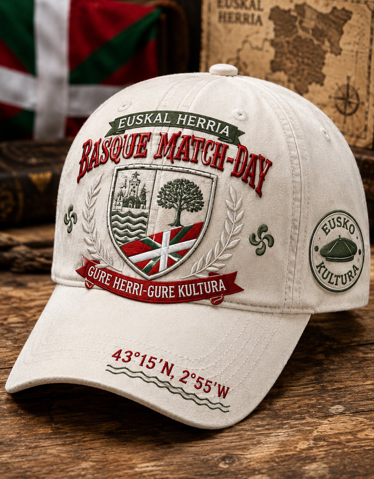 Gorra de béisbol vasca española unisex