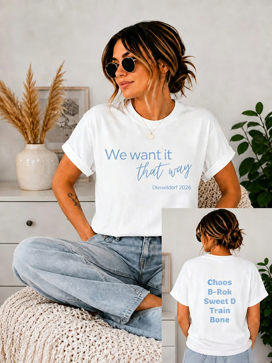 Camiseta casual de impresión gráfica inspirada en la música retro de los años 90 para mujer