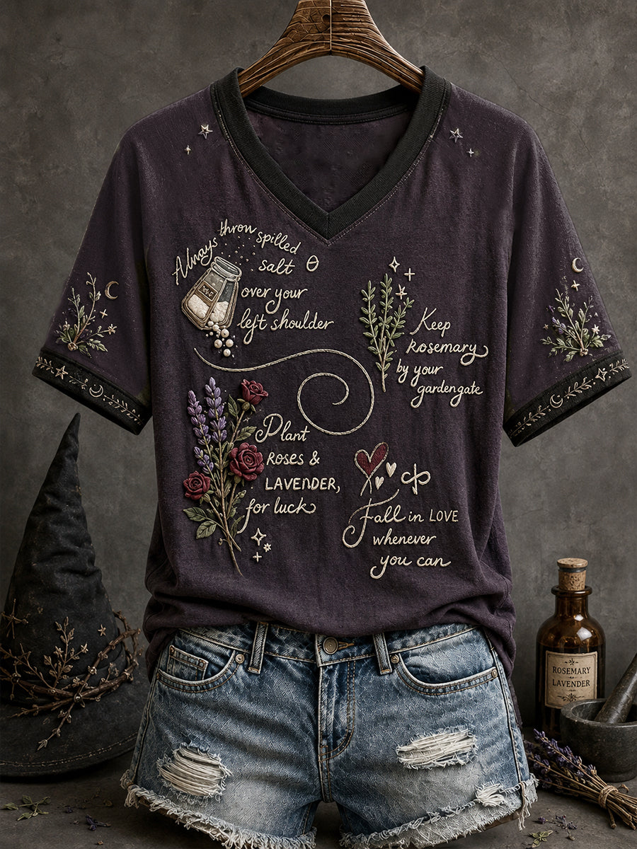 Mujeres Halloween bruja sal Romero lavanda amor arte impreso camiseta