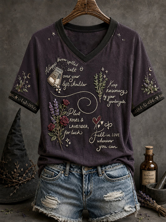 Mujeres Halloween bruja sal Romero lavanda amor arte impreso camiseta