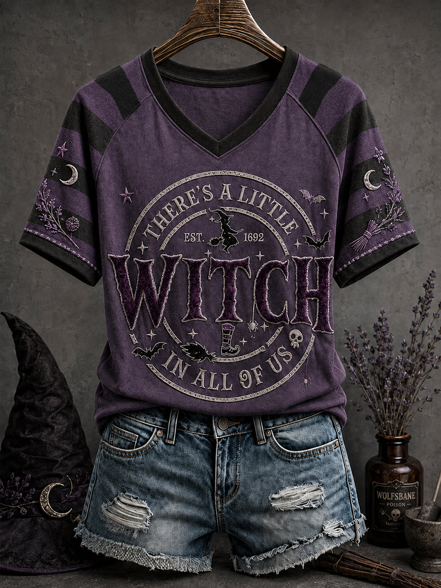 De las mujeres de Halloween hay una pequeña bruja en todos nosotros arte impreso camiseta