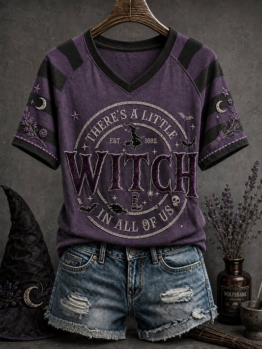 De las mujeres de Halloween hay pequeña bruja en todos nosotros arte impreso camiseta