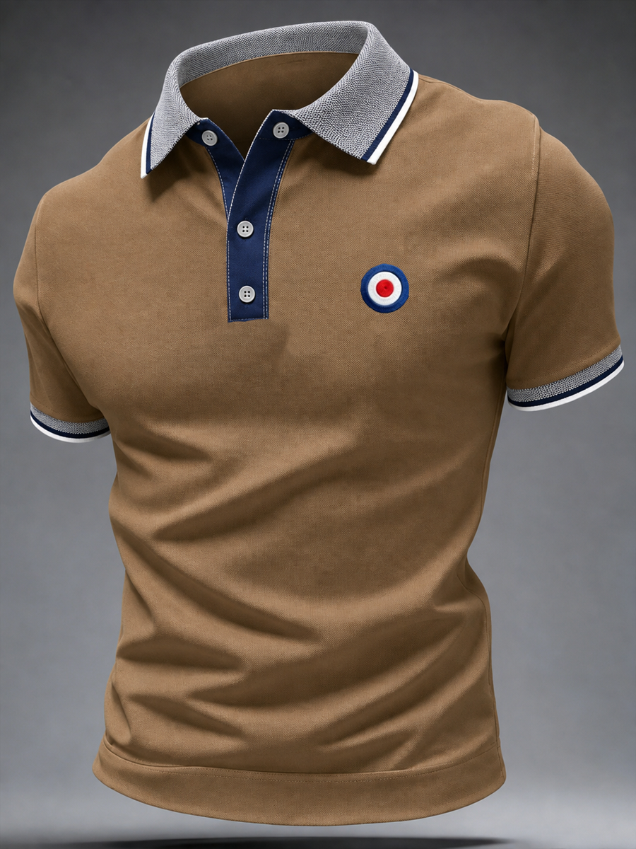 Camisa polo estampada de estilo empresarial para amantes de la música, cultura de los mods masculina en el Reino Unido