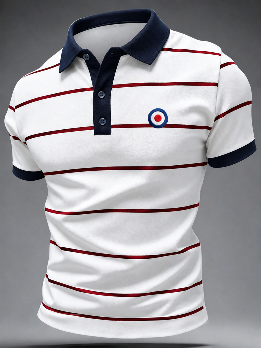 Hombre Mods Culture UK Music Lover Business Style Impreso polo