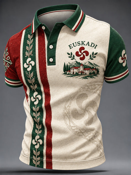 Top Casual de Hombre País Vasco Estampado