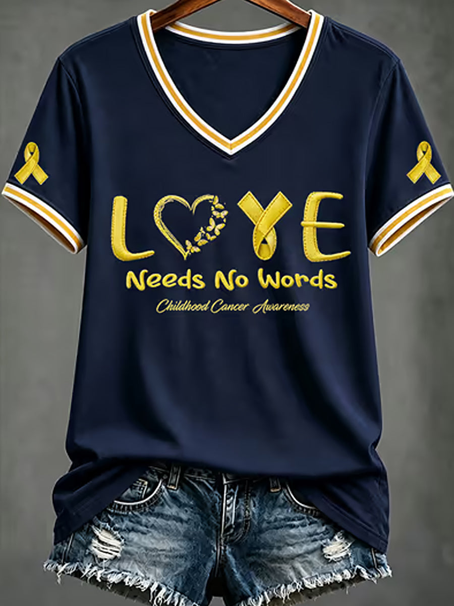 Camiseta impresa de la conciencia del cáncer de la niñez de las mujeres