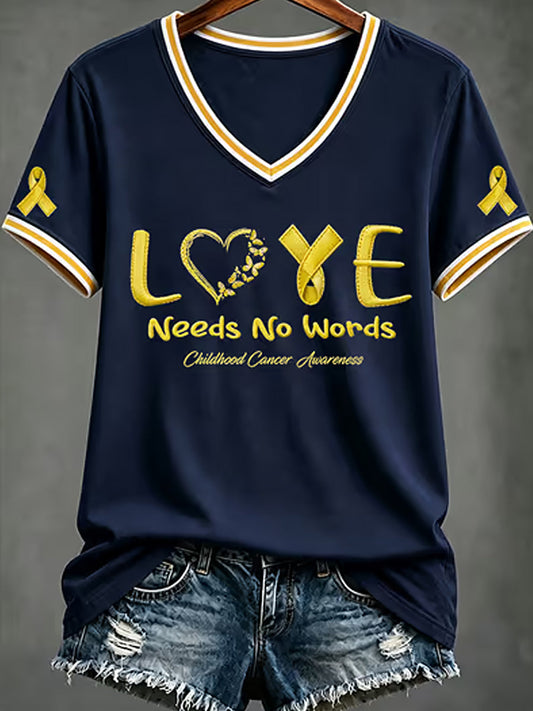 Camiseta impresa de la conciencia del cáncer de la niñez de las mujeres
