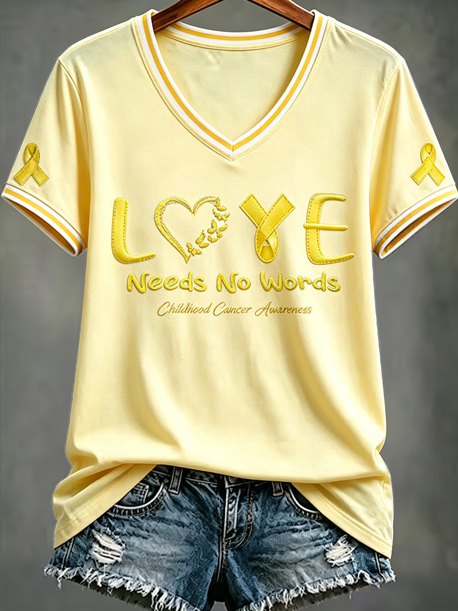Camiseta impresa de la conciencia del cáncer de la niñez de las mujeres