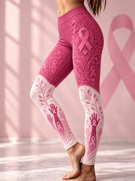 Polainas de terciopelo de la campaña de concienciación sobre el cáncer de mama de las mujeres