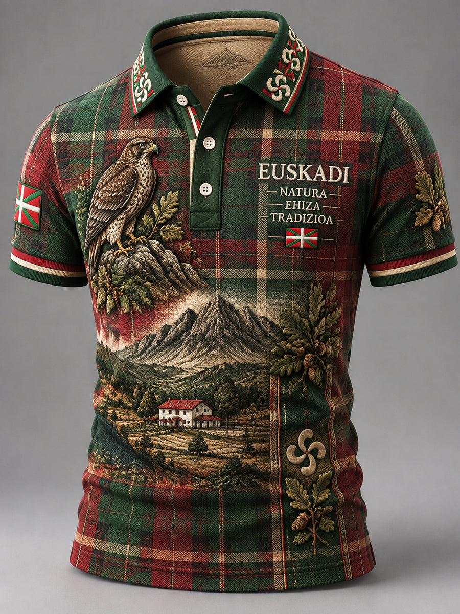 Polo a cuadros Retro Basque Hunting Season