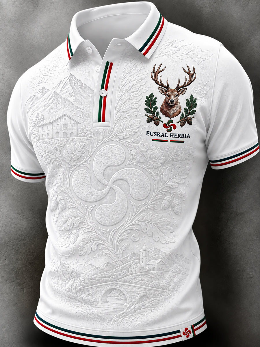 Polo informal clásico vasco retro